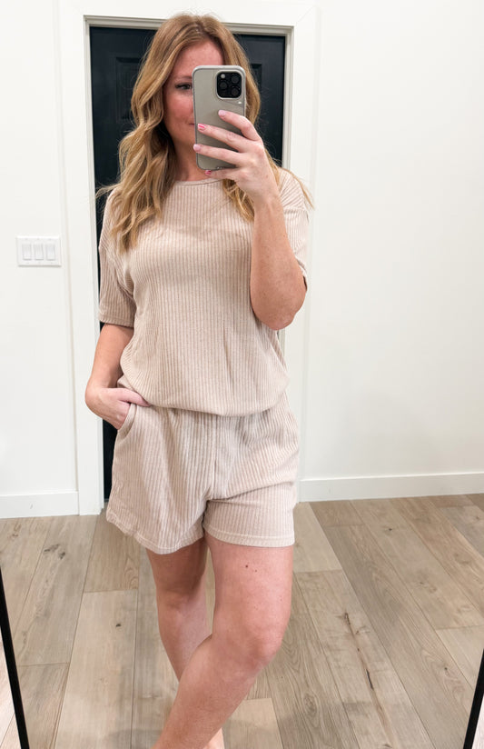 Waffle Knit 2 Piece Set