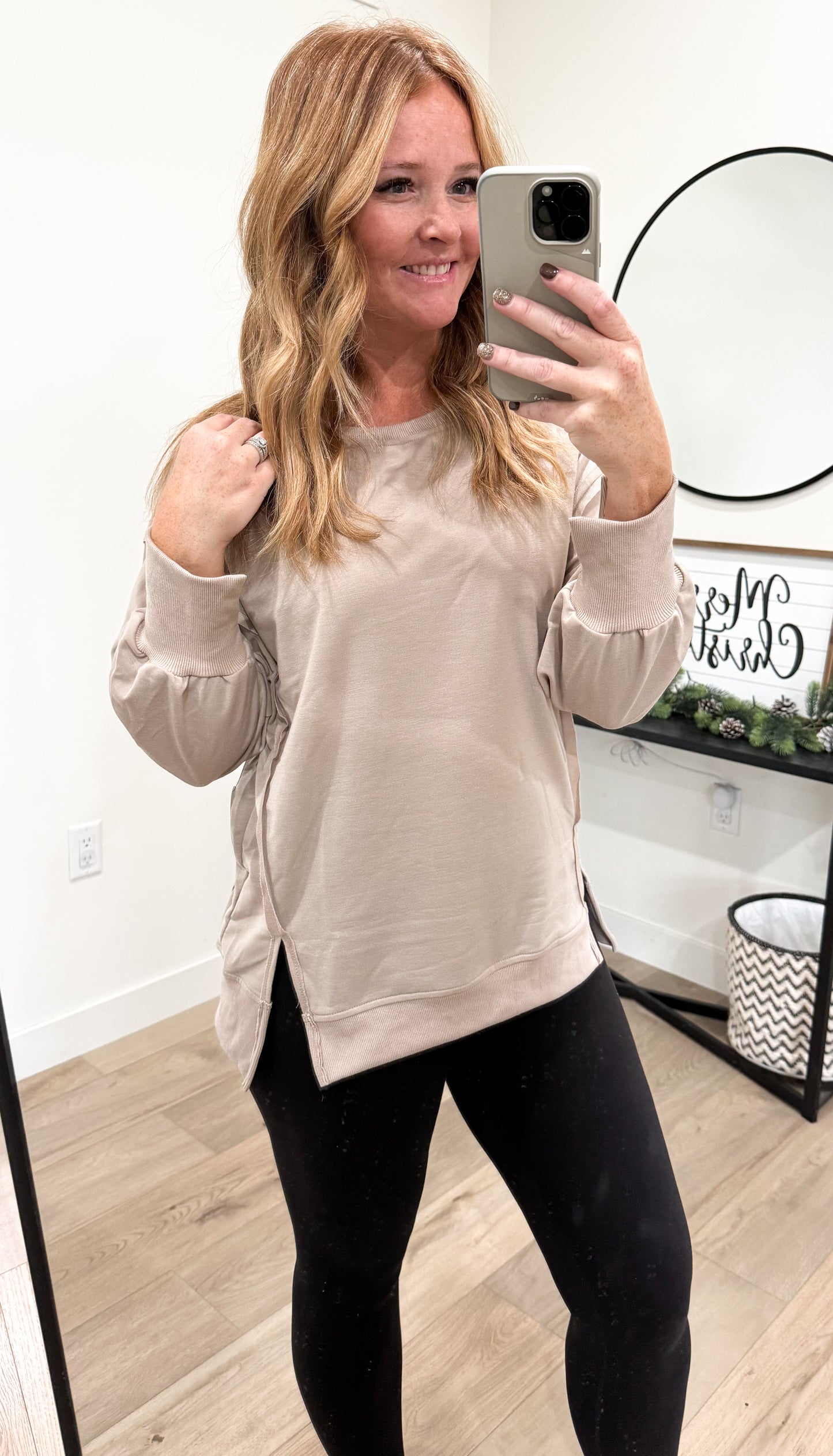 Oversized Slit Side Pullover