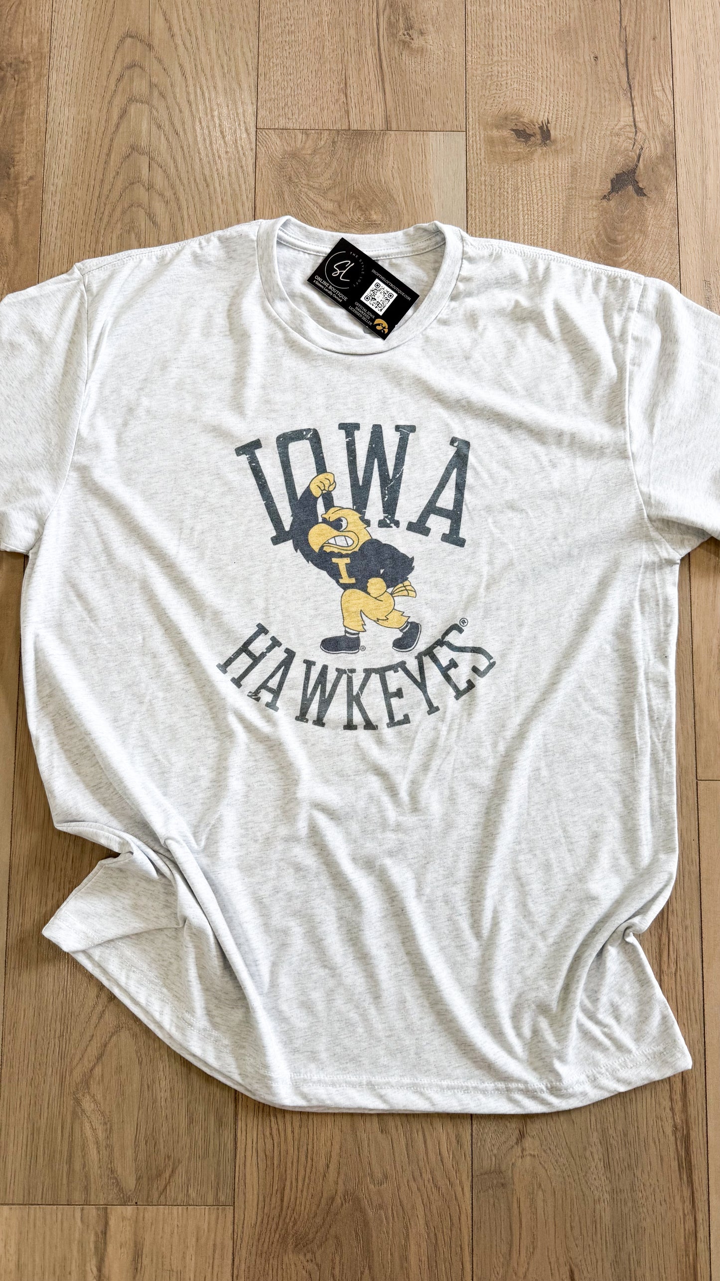 Heathered Iowa Hawkeyes Herky Graphic