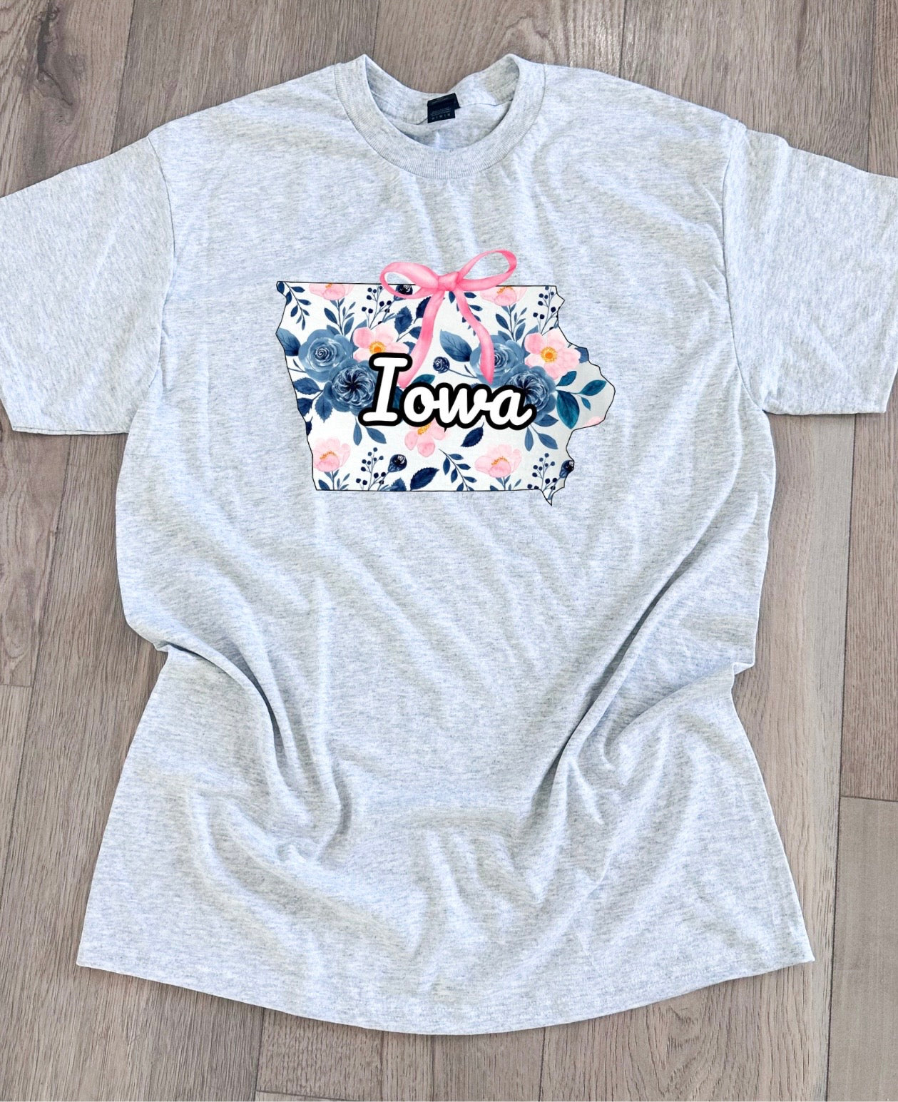 Floral Iowa Graphic
