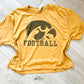 Vintage Washed Iowa Football Crop Tee