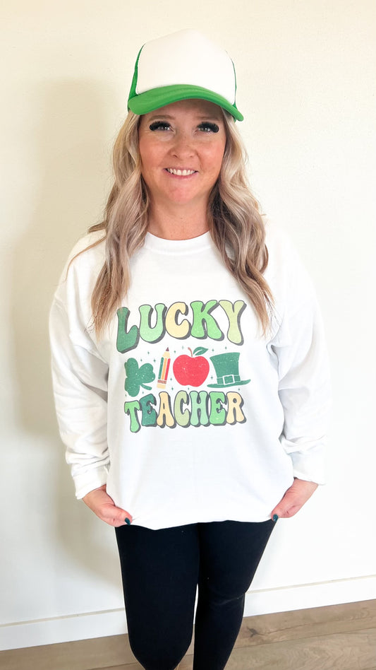 Lucky Teacher Crew Neck