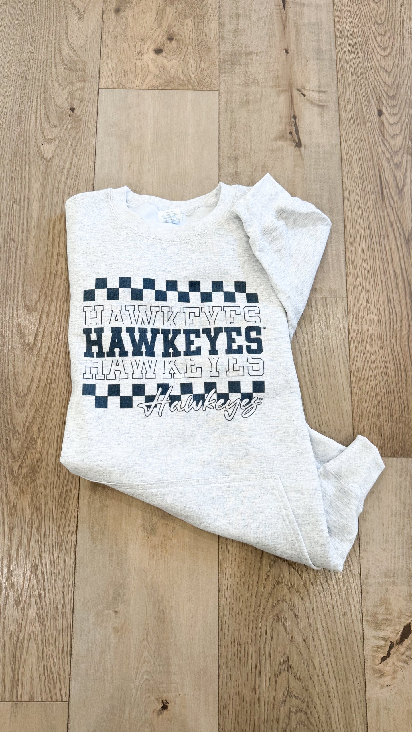 Checkered Hawkeyes Pocket Crew