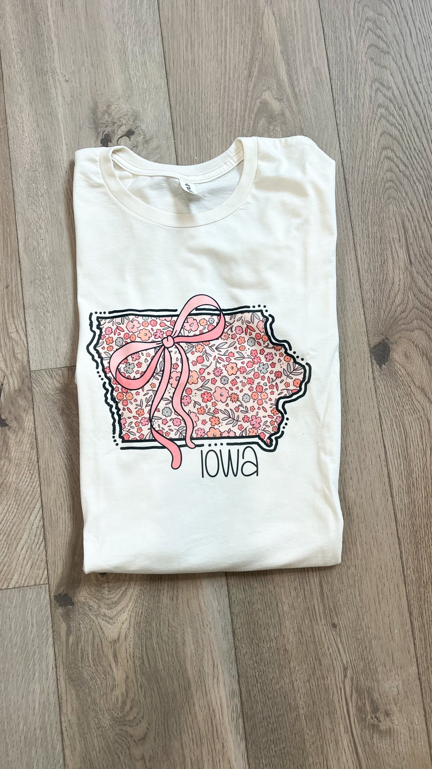 State of Iowa Floral Crew or Tee