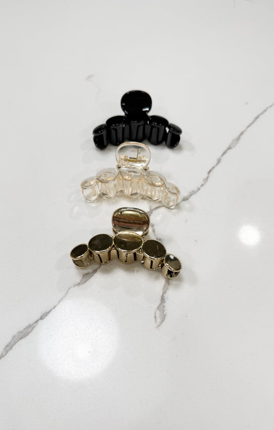 3 Piece Assorted Circle Hair Clips