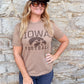 Vintage Washed Iowa Football Tee