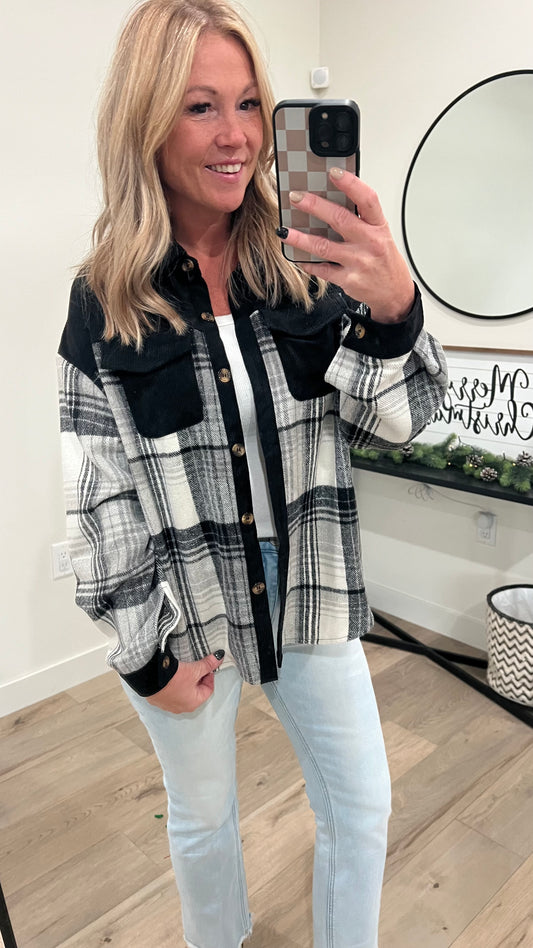 Flannel Patch Shacket