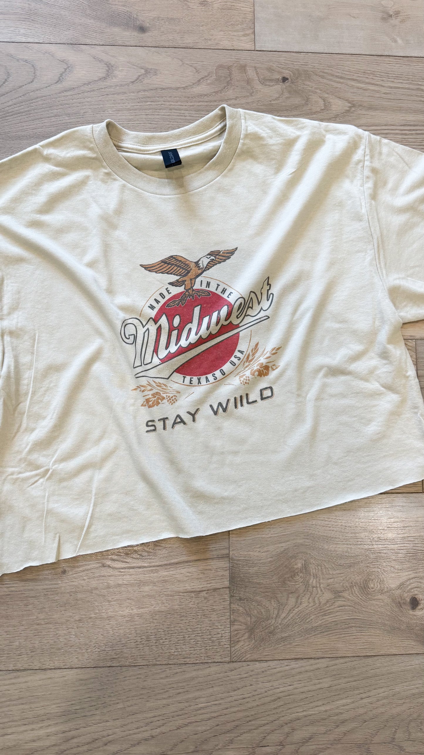 Hand Cut Midwest Stay Wild Tee/Crew