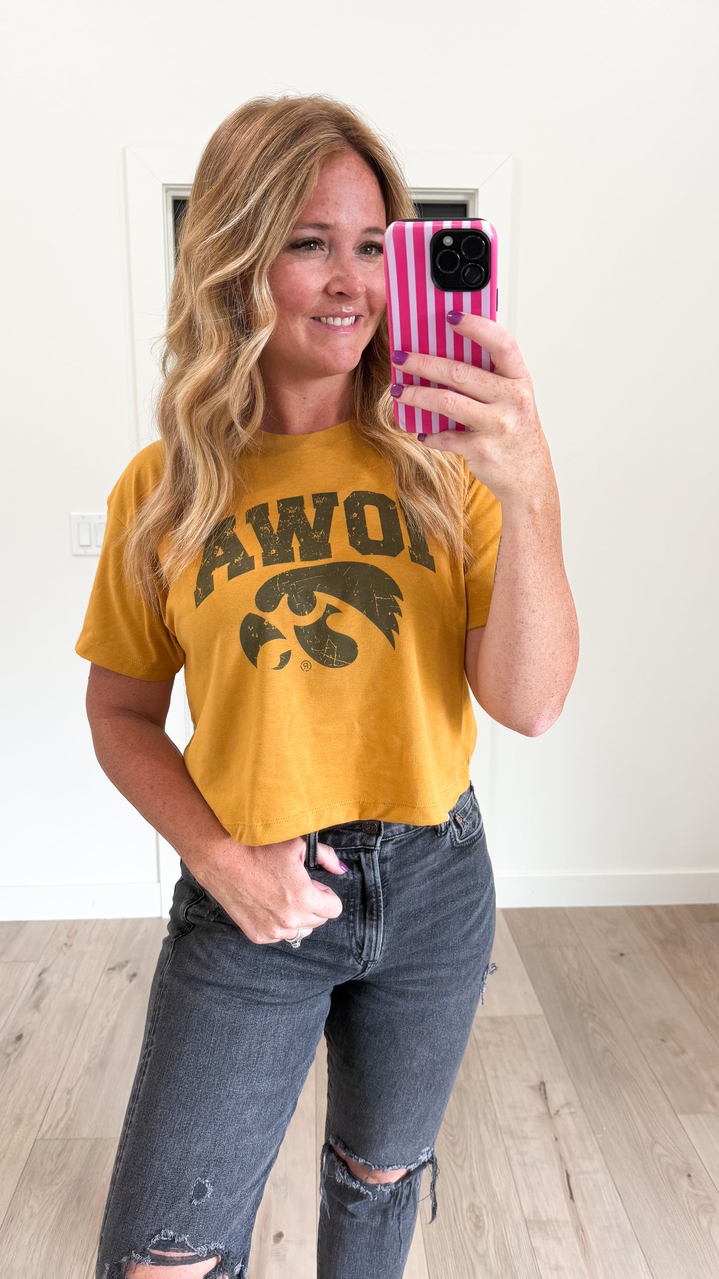 Iowa Hawk Crop Tee