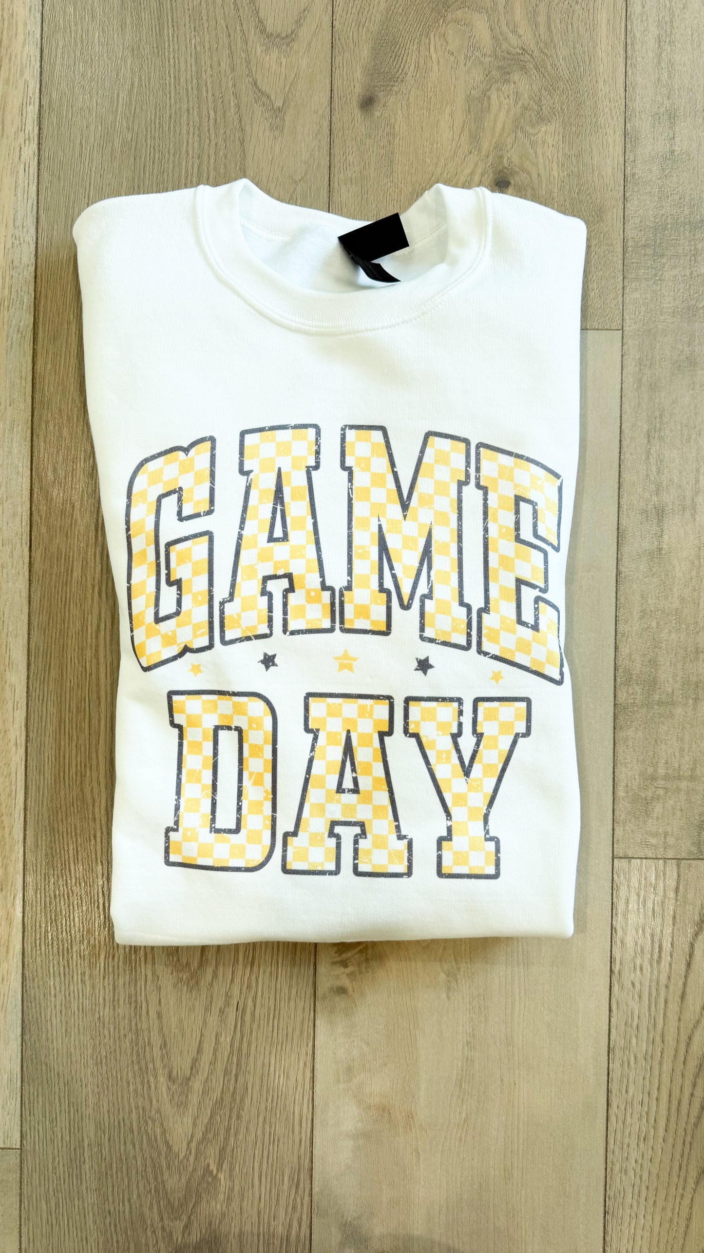 Black & Yellow Checkered Game Day Graphic