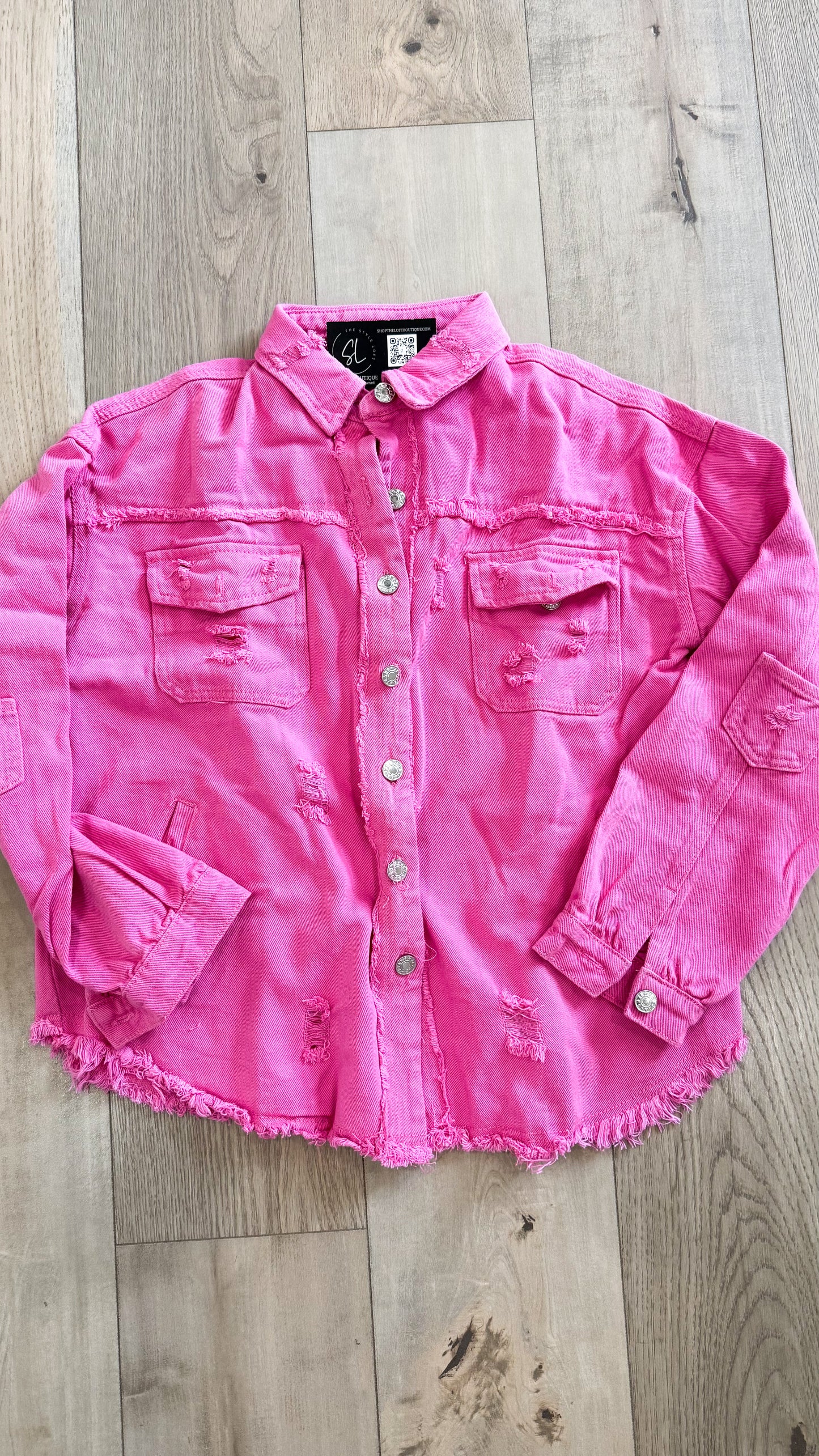 Raw Edge Spring Pink Jacket