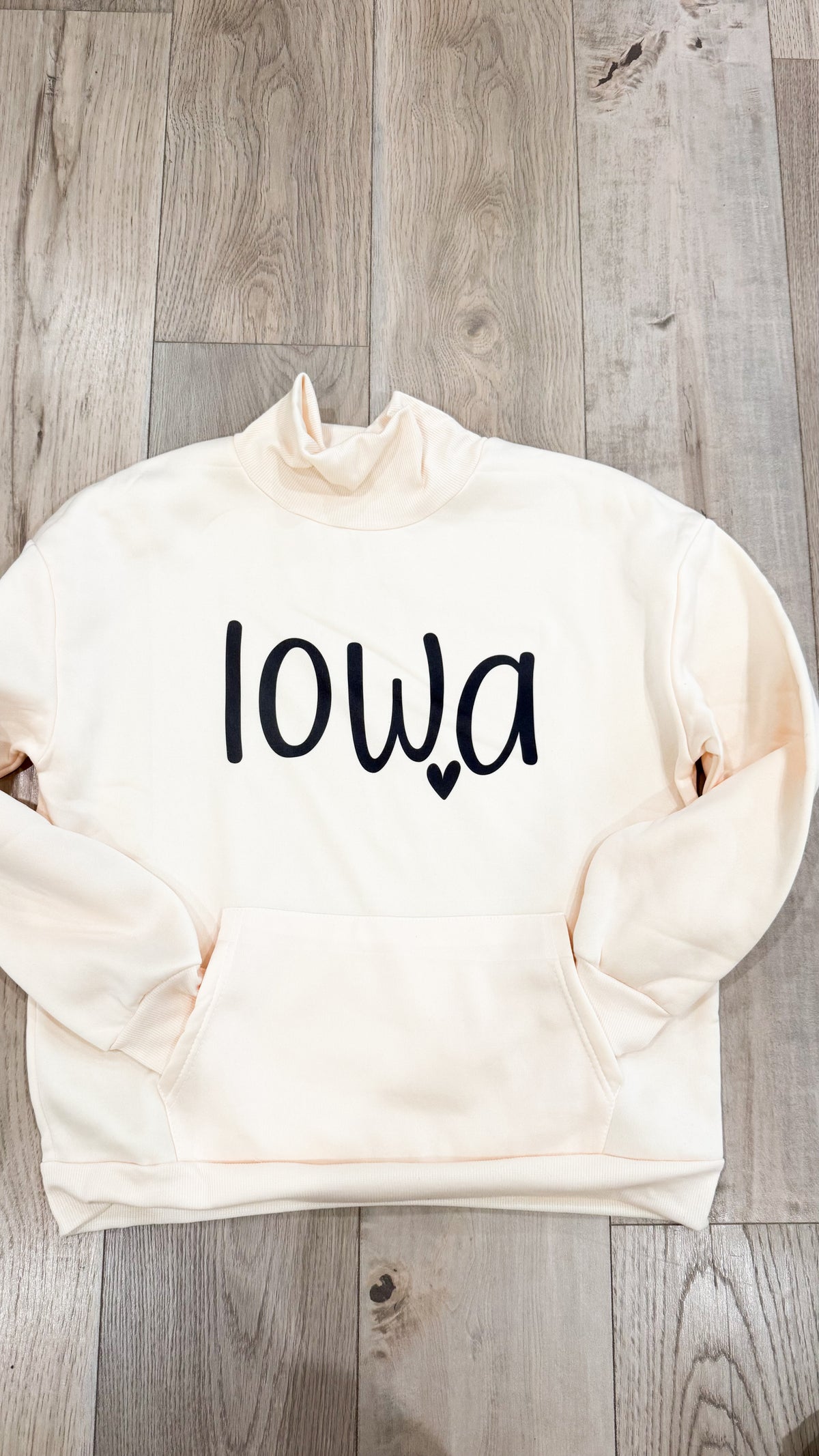 Iowa Heart Mock Neck