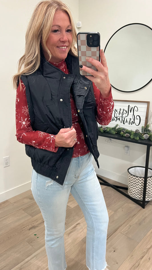 Black Puffer Vest