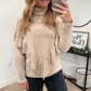 Ribbed Ruffle Trim Sweater