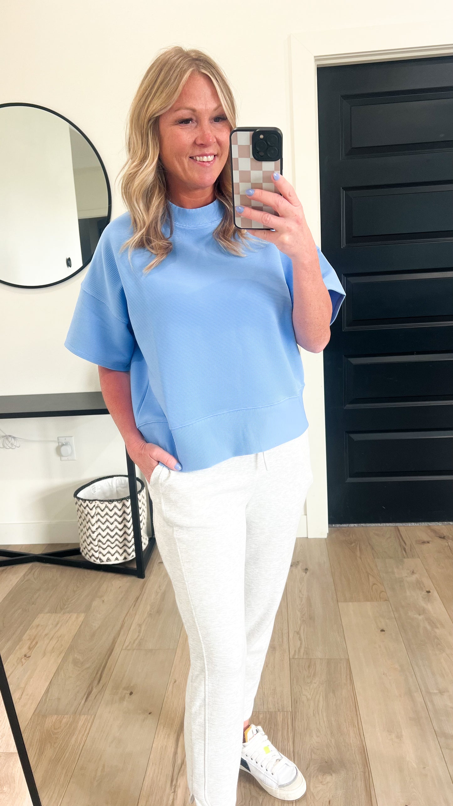 Ribbed Banded Top