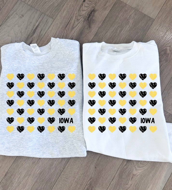 Iowa Hearts Graphic