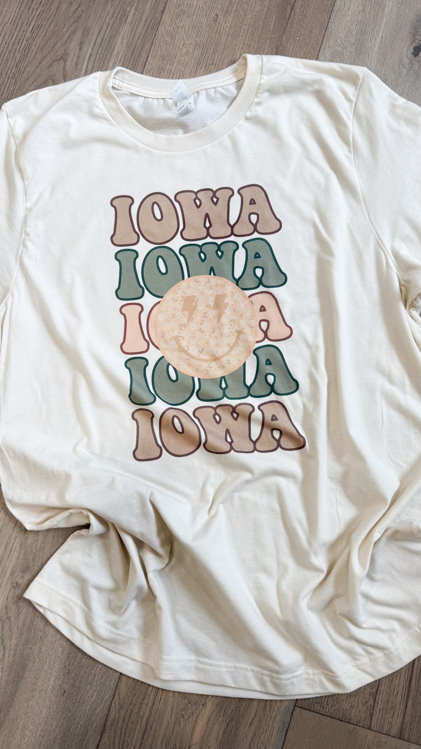 Neutral Iowa Smiley Tee/Crew