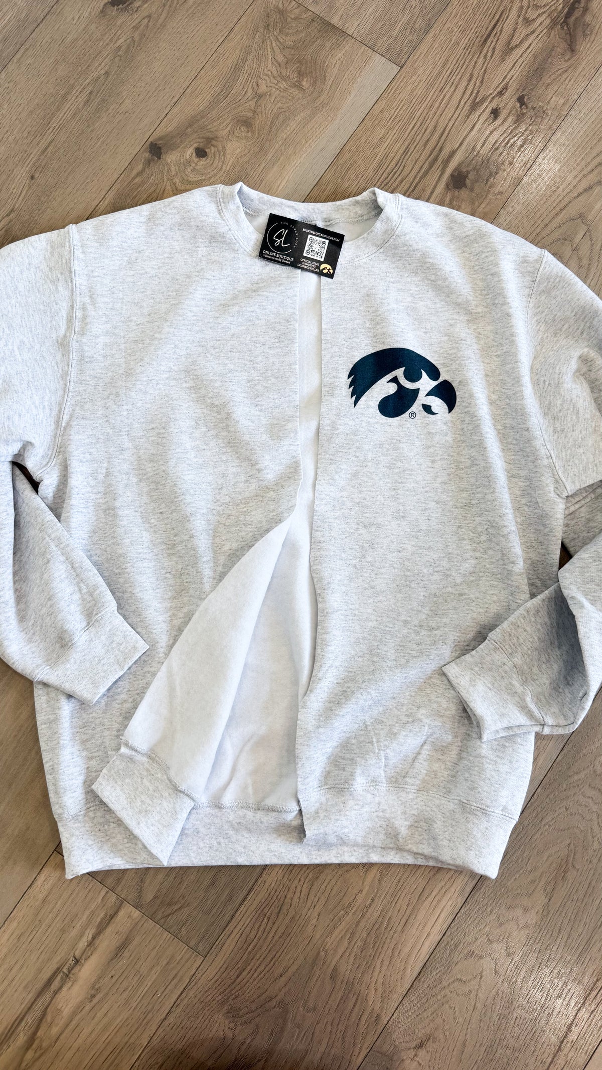 Hand Cut Front/Back Iowa Hawkeyes Cardigan