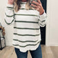 Ribbed Striped Pullover