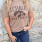Vintage Washed Iowa Football Tee
