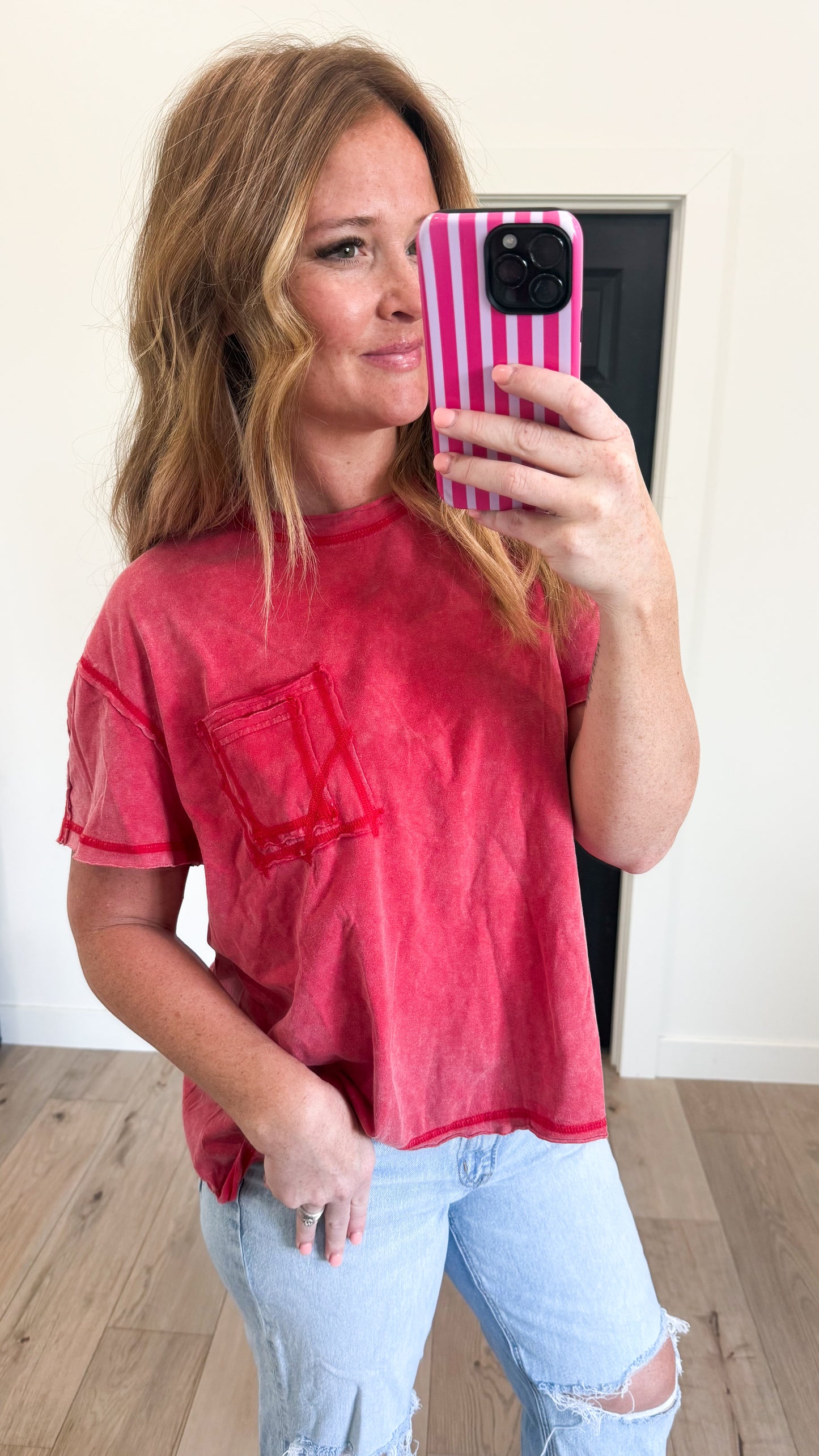 Washed Pocket Short Sleeve