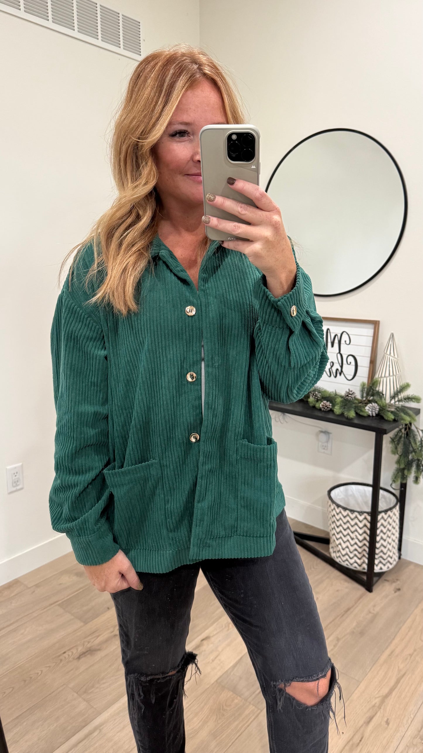 Button Down Corduroy Jacket