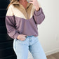 Color Block Collared Pullover