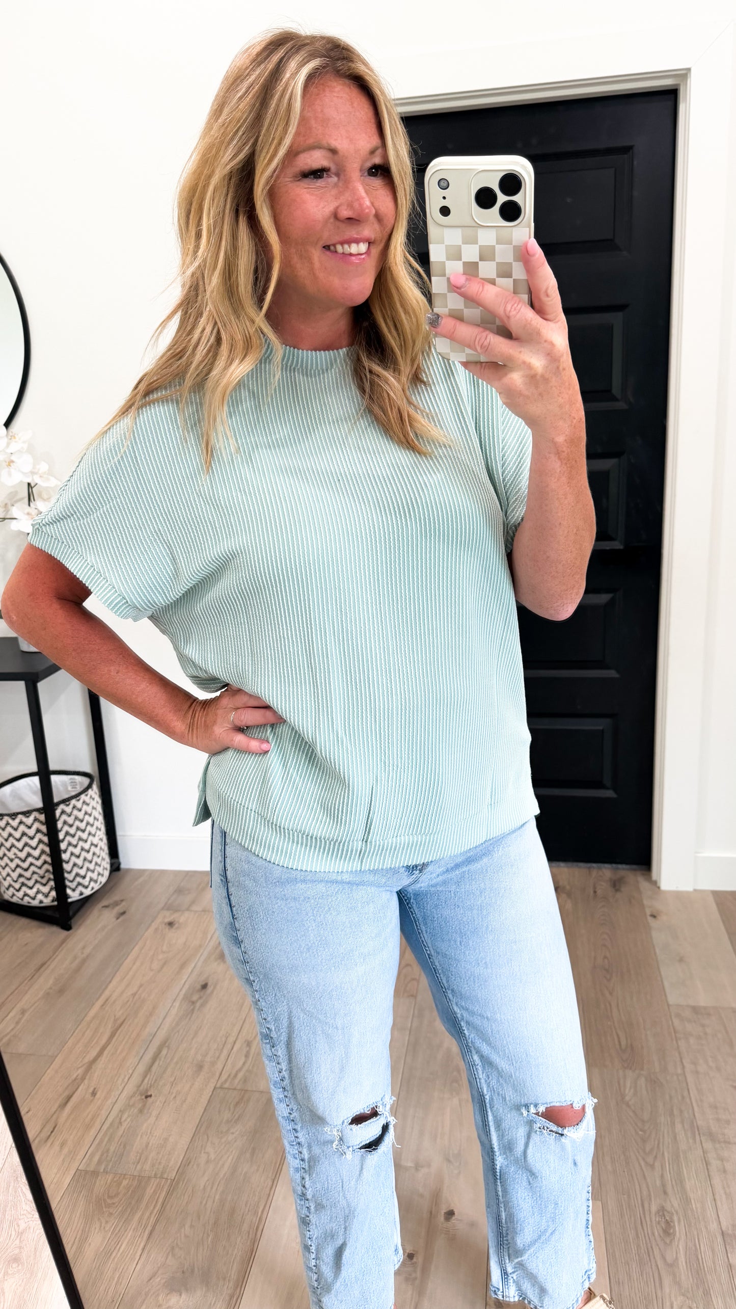 Oversized Ribbed Short Sleeve