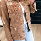 Washed Distressed Jean Jacket