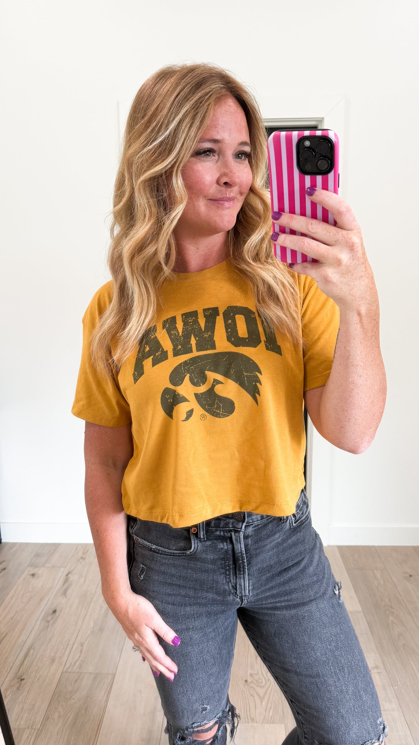 Iowa Hawk Crop Tee
