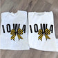 Iowa Checkered Bow Tee/Crew