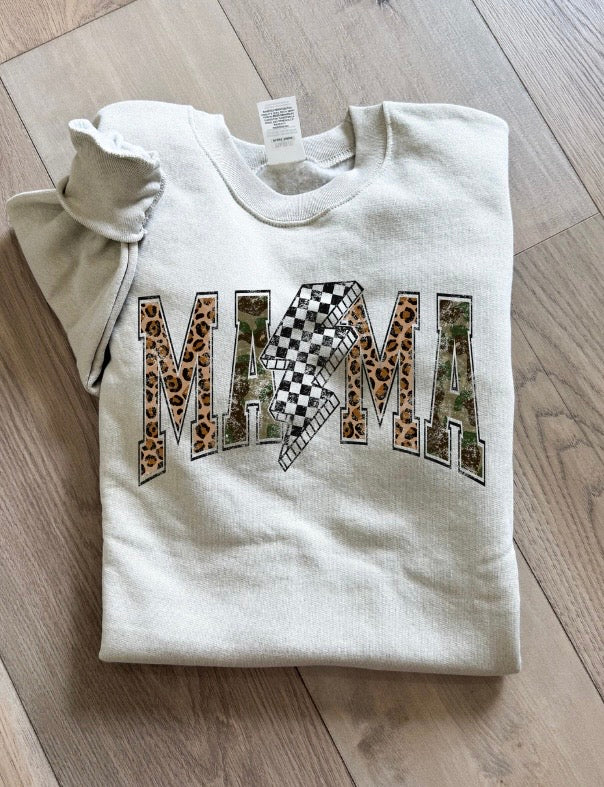 Camo Leopard Mama Graphic
