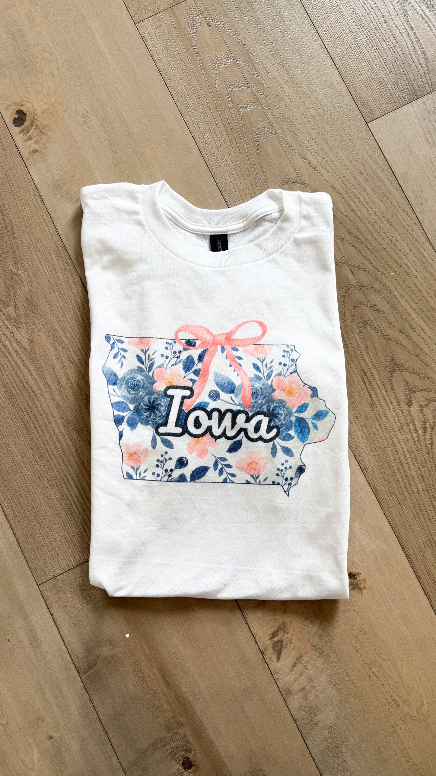 Floral Iowa Graphic