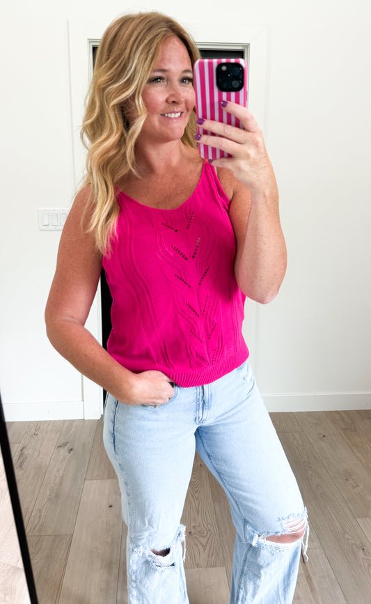 V Neck Knit Tank