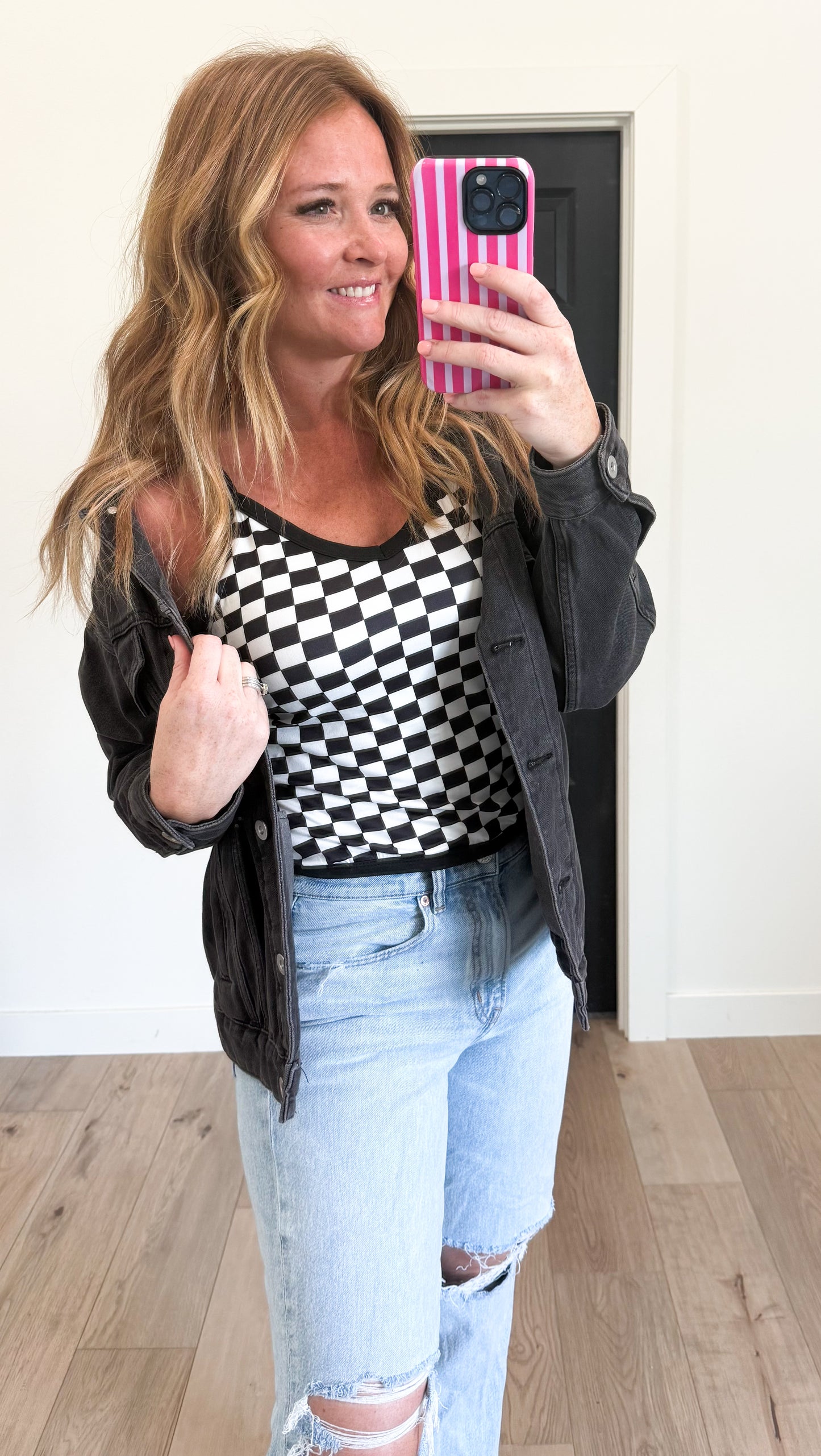 Checkered Layering Cami
