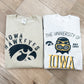 Curved Iowa Hawkeyes Graphic