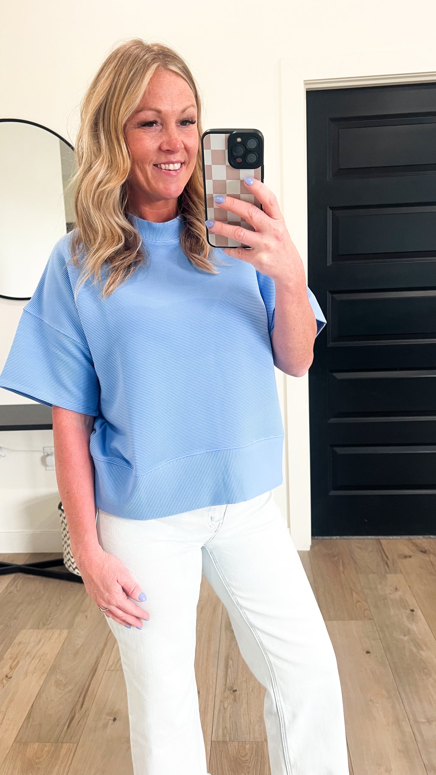 Ribbed Banded Top
