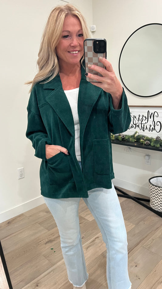 Soft Corduroy Blazer Jacket