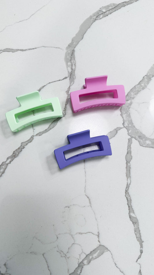 3 Piece Open Square Hair Clips