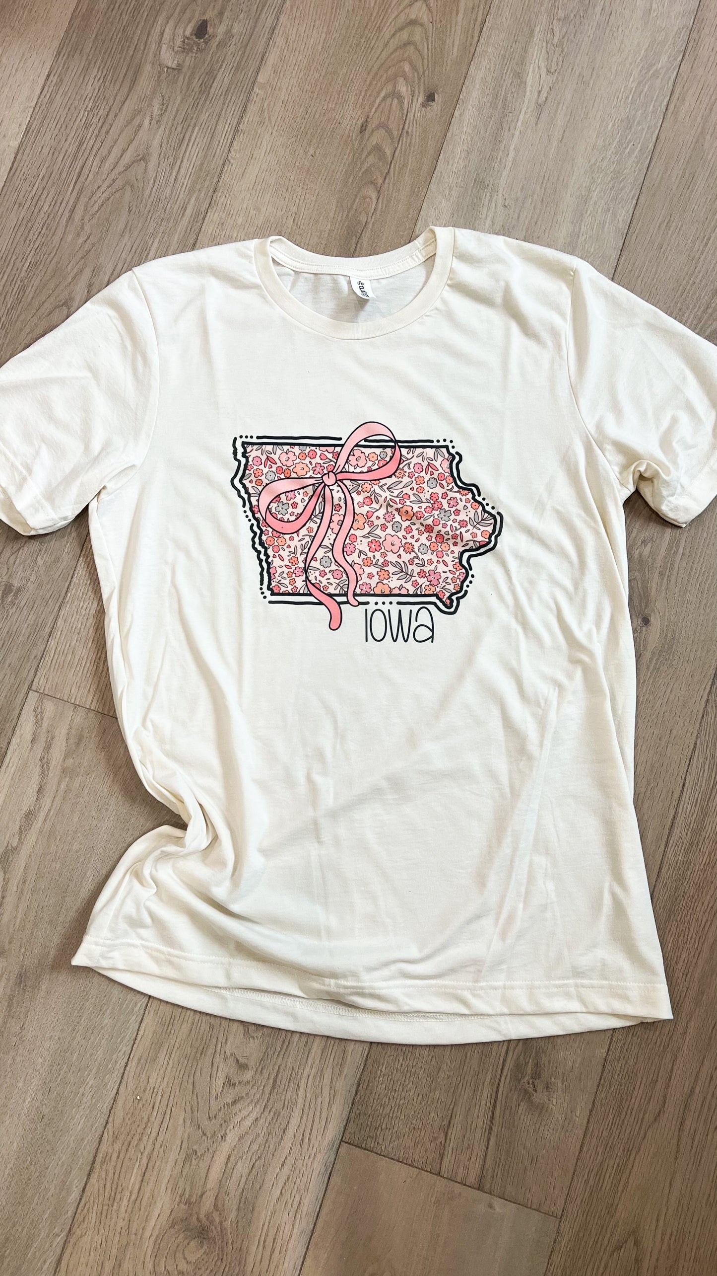 State of Iowa Floral Crew or Tee