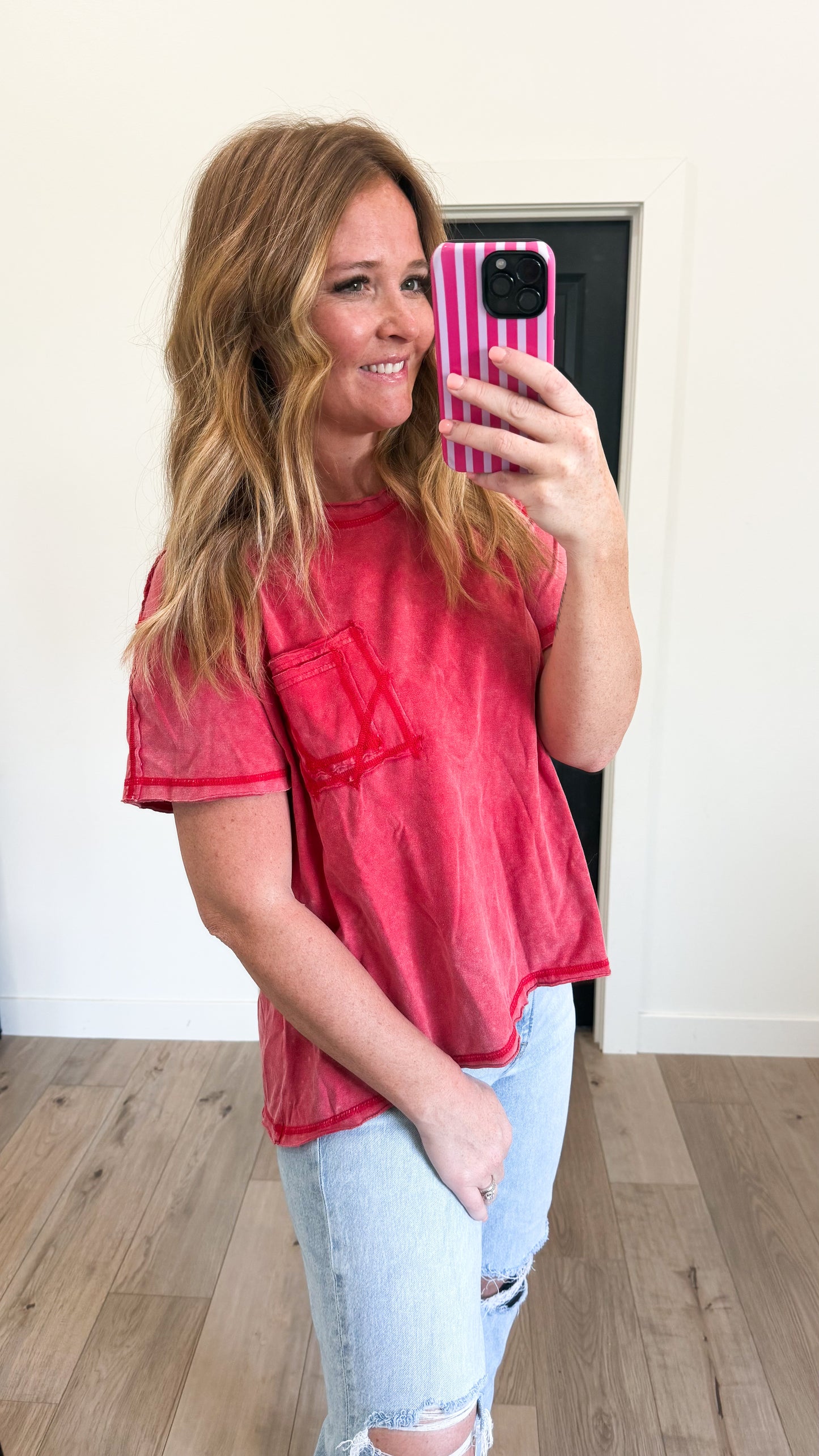 Washed Pocket Short Sleeve