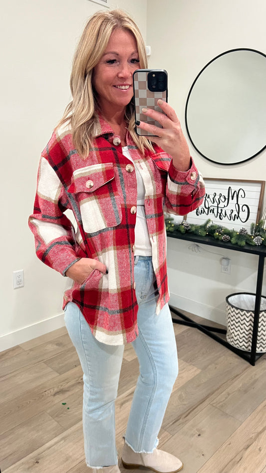 Red Plaid Shacket