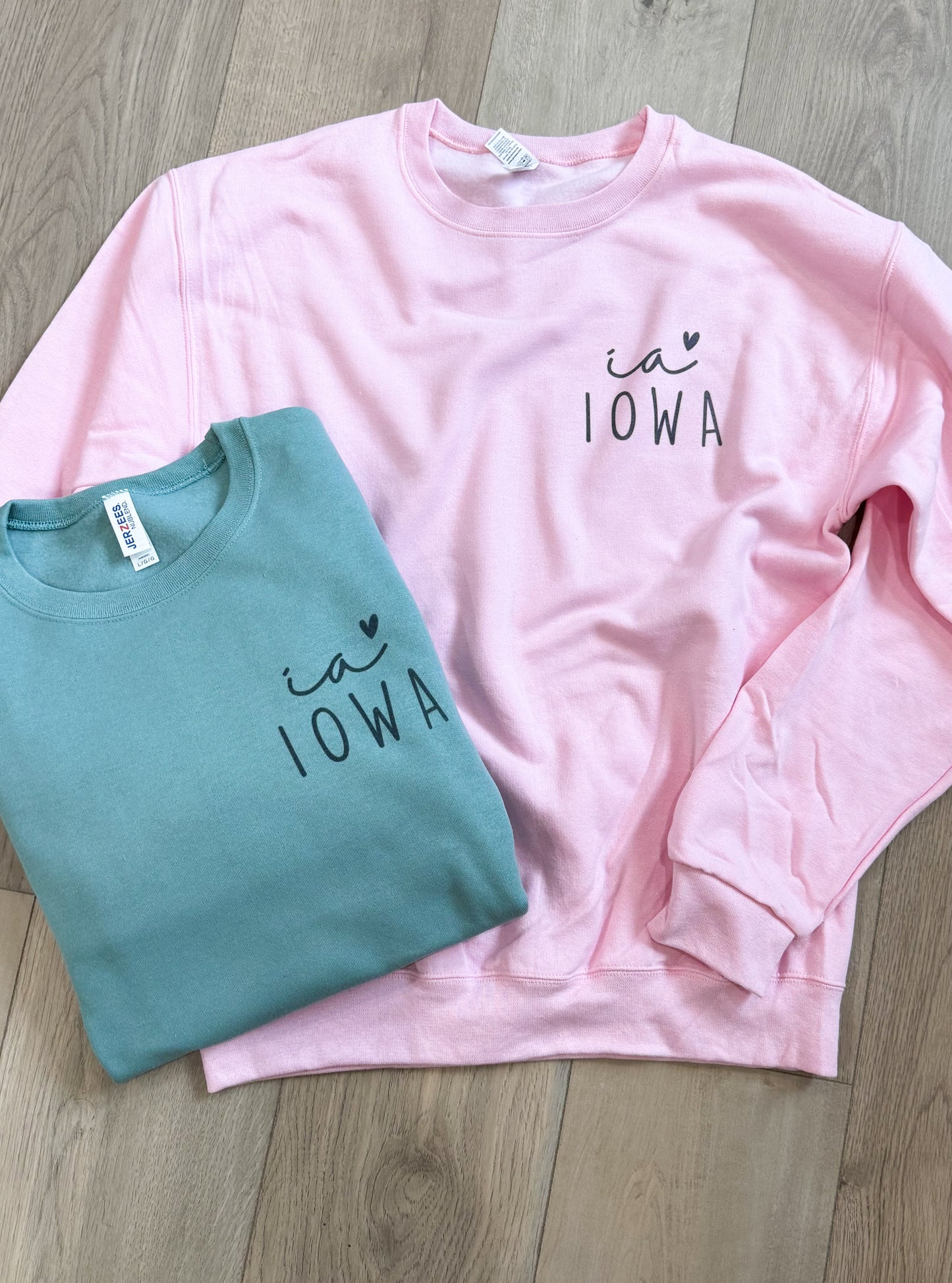 Two Print Iowa Tee/Crew