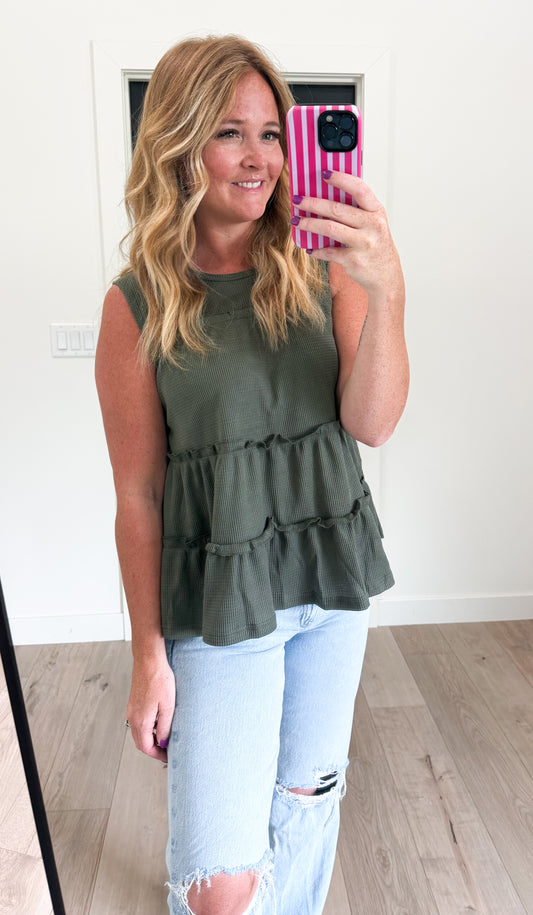 Ruffle Trim Tank